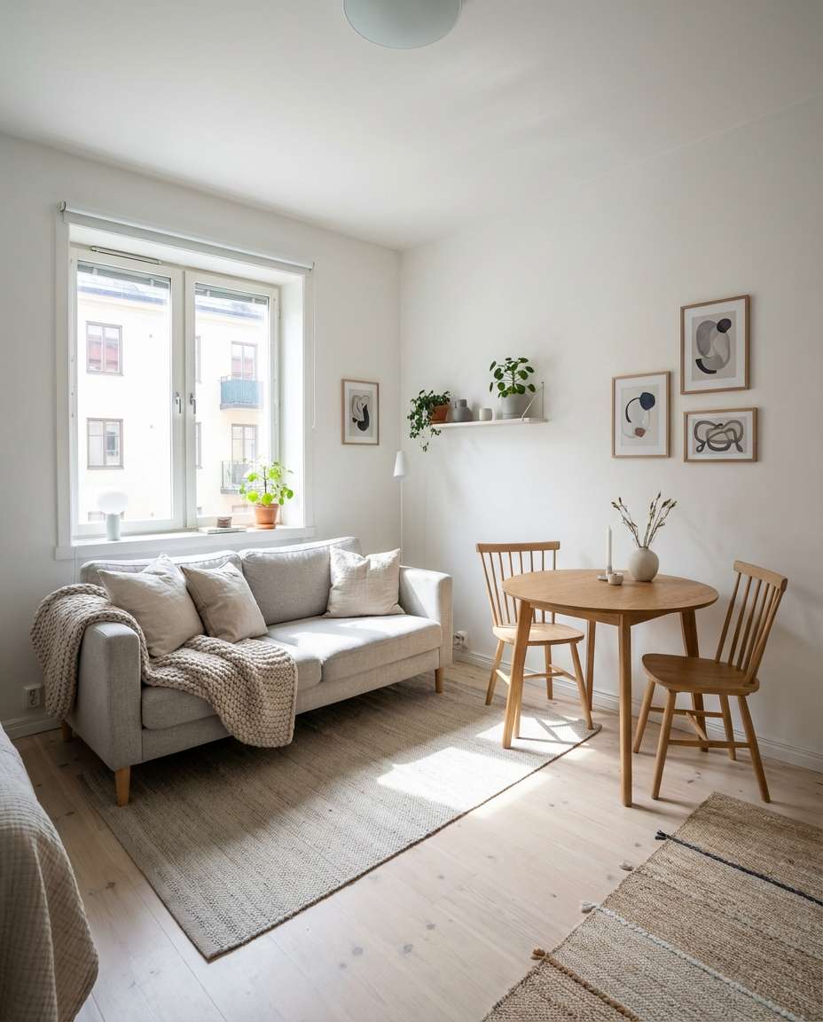 scandinavian small apartment photo