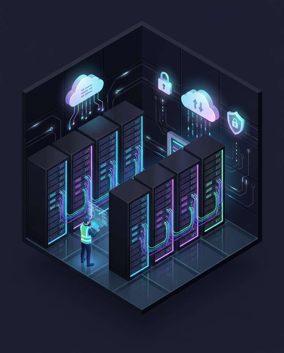 data center racks photo