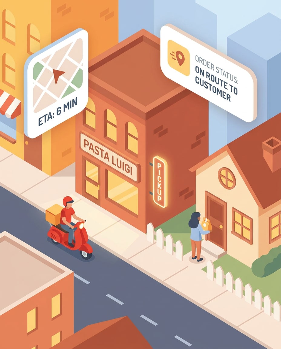 food delivery route photo