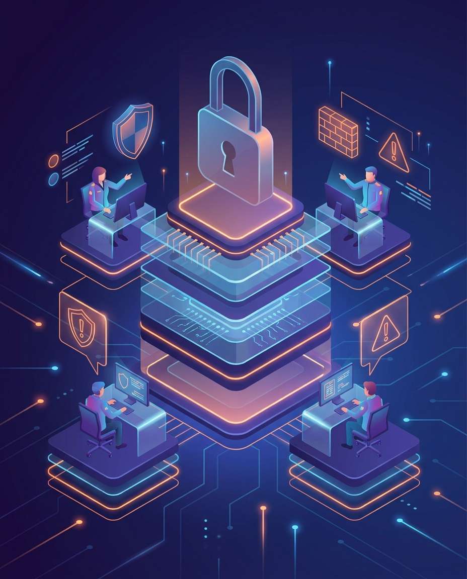 cybersecurity lock layer photo