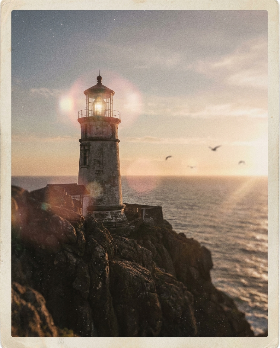 vintage film coastal photo
