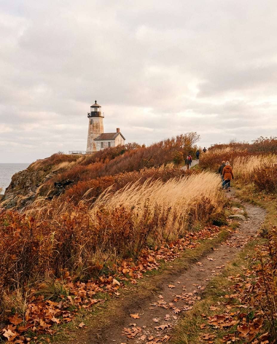 autumn coastal path photo