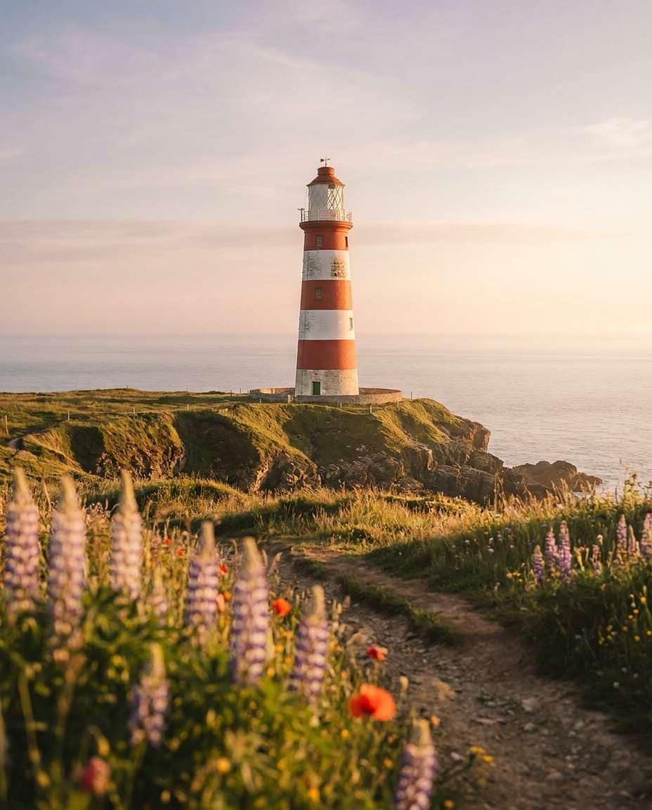 golden hour cliffside photo