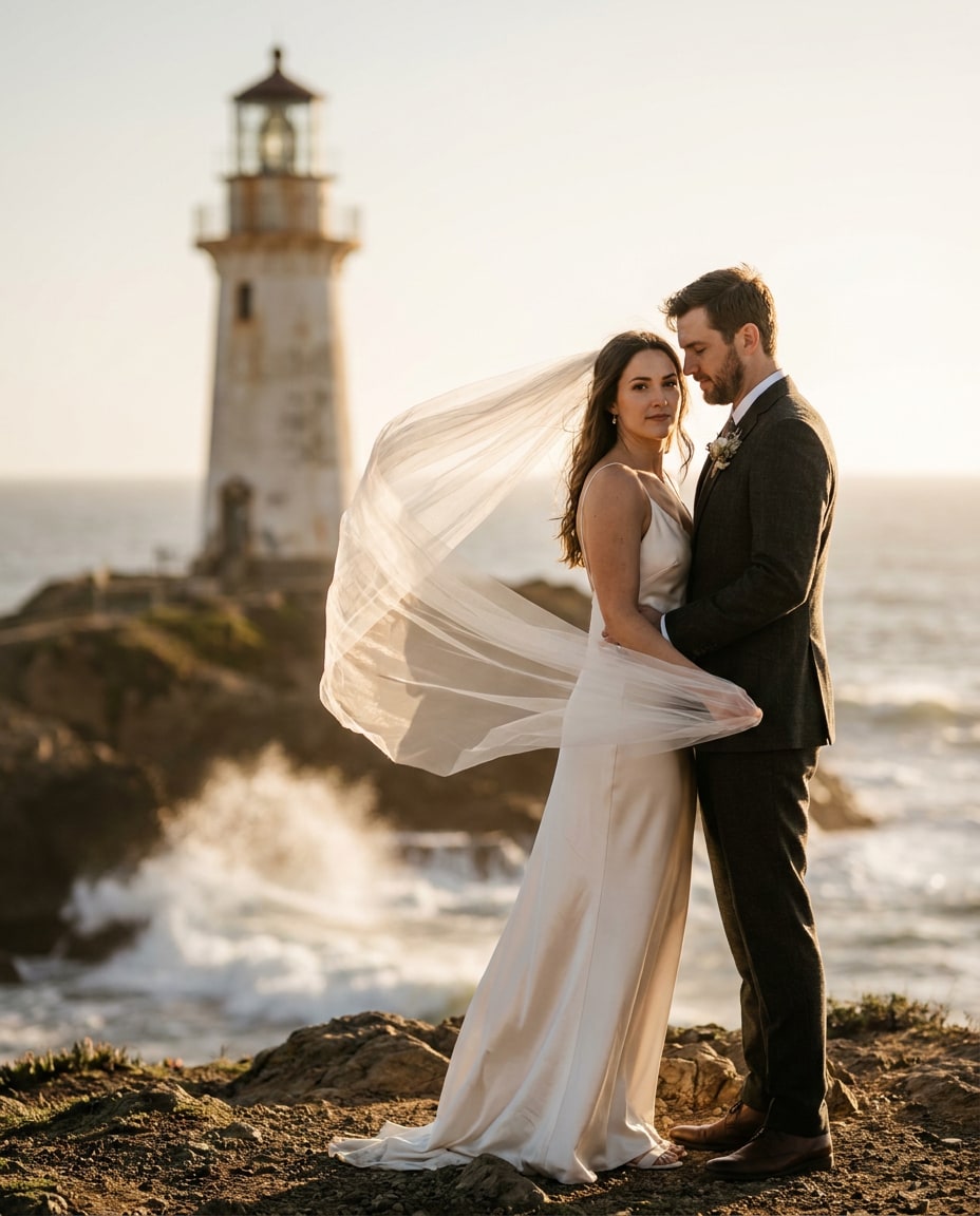 elopement on cliff photo