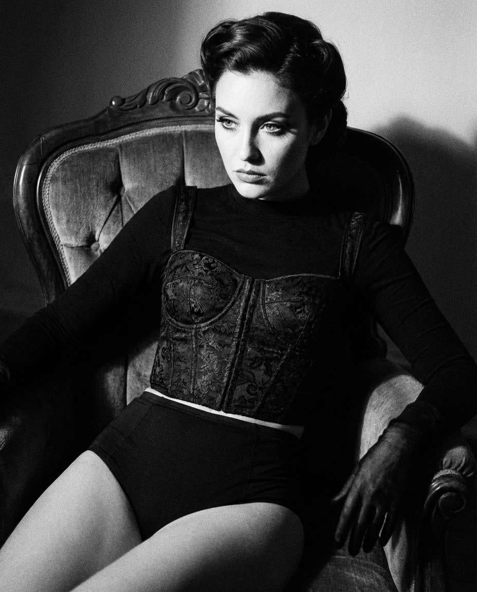 black and white film photo