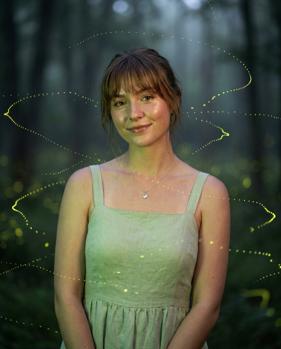 forest firefly trails photo