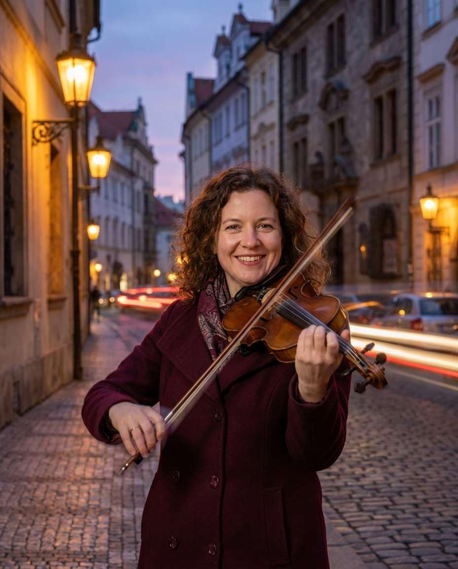 street violin motion photo