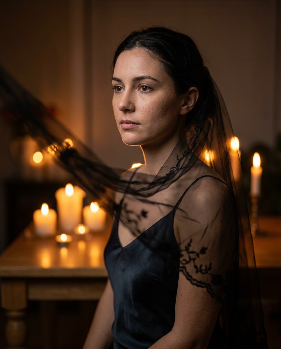 candlelit motion veil photo