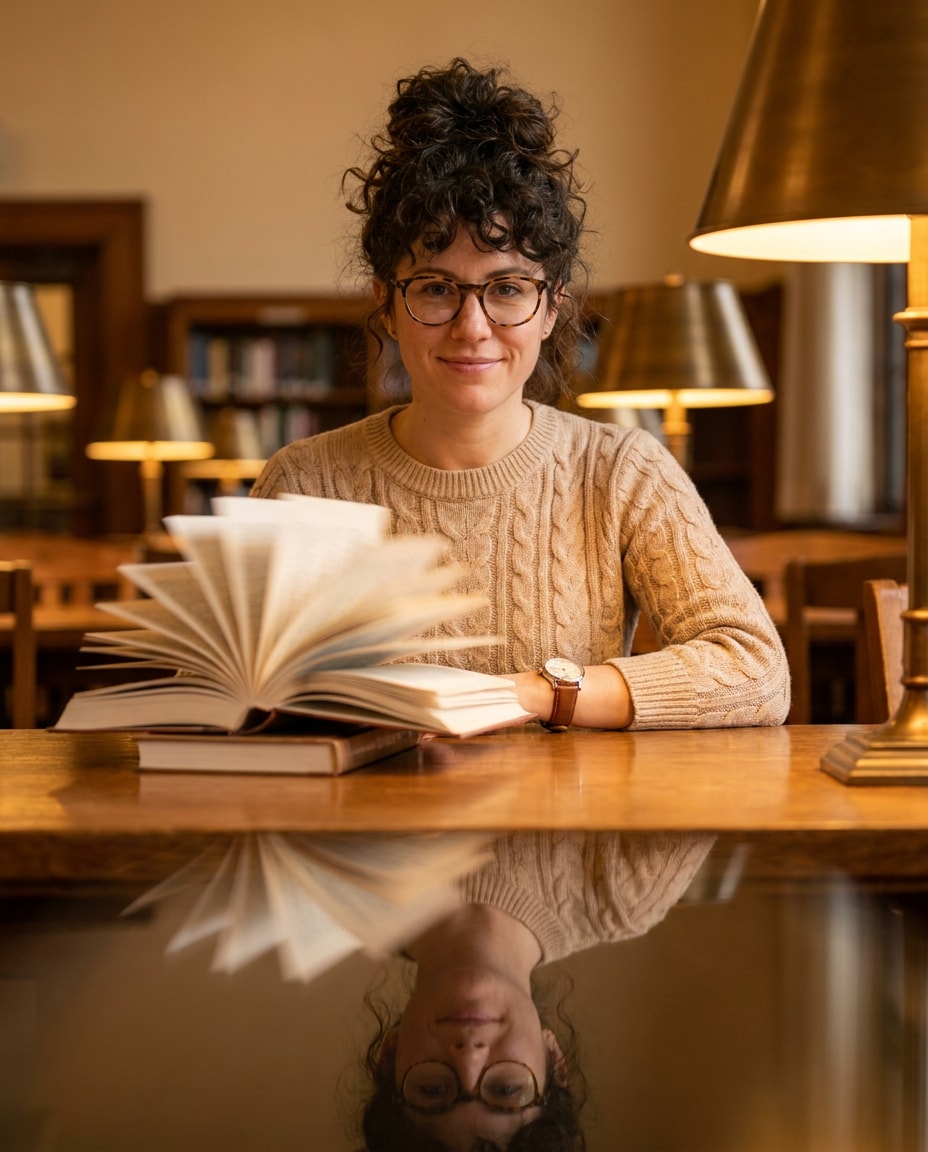 library page blur photo