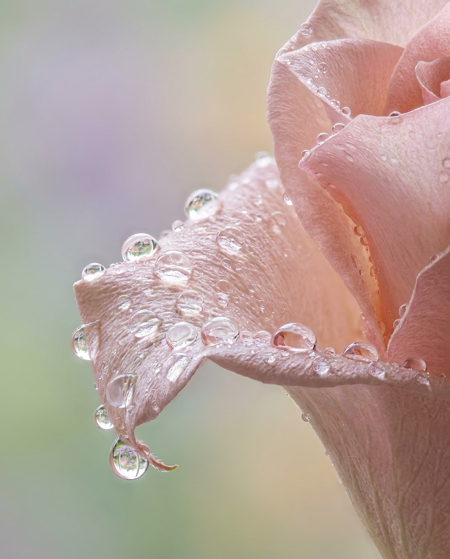 dewy rose petal photo