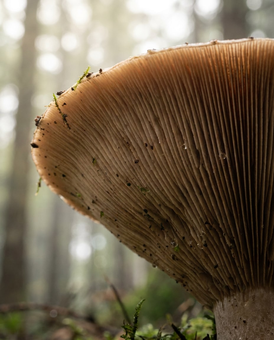mushroom gills glow photo