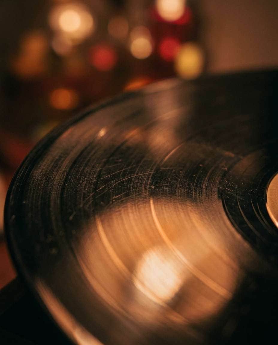 vinyl groove detail photo