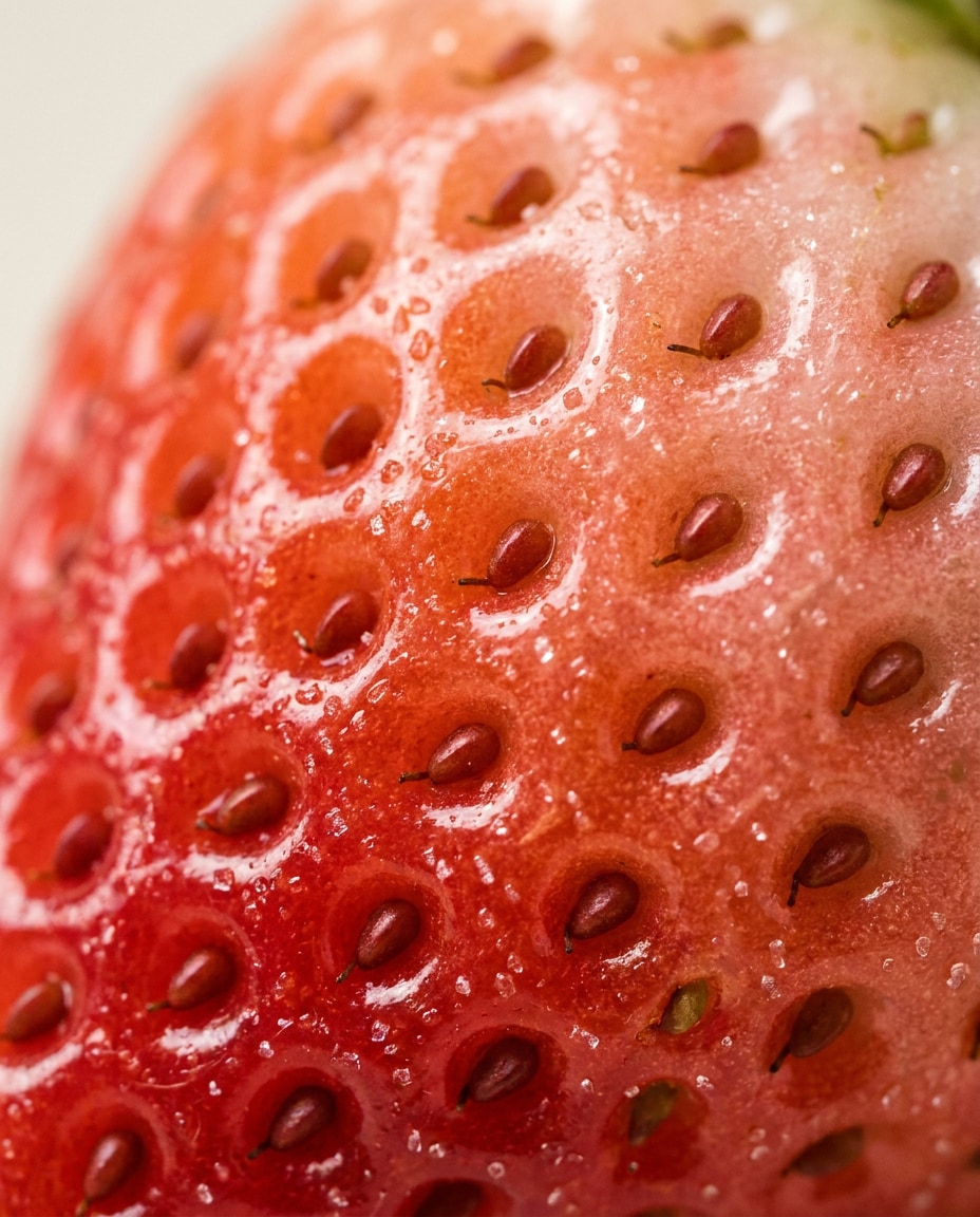 strawberry seed detail photo