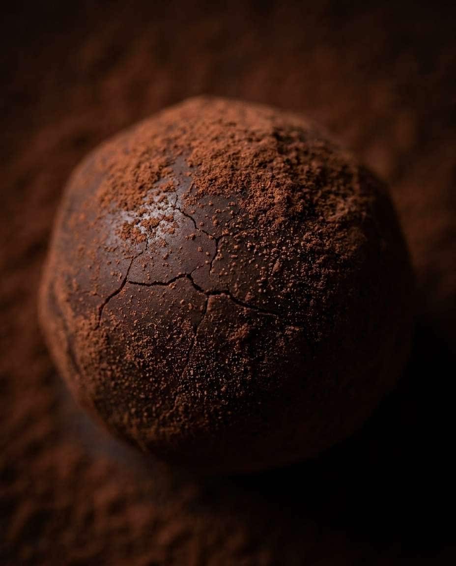 chocolate truffle texture photo