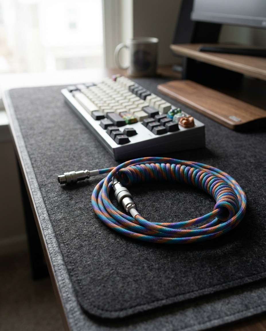 coiled cable focus photo