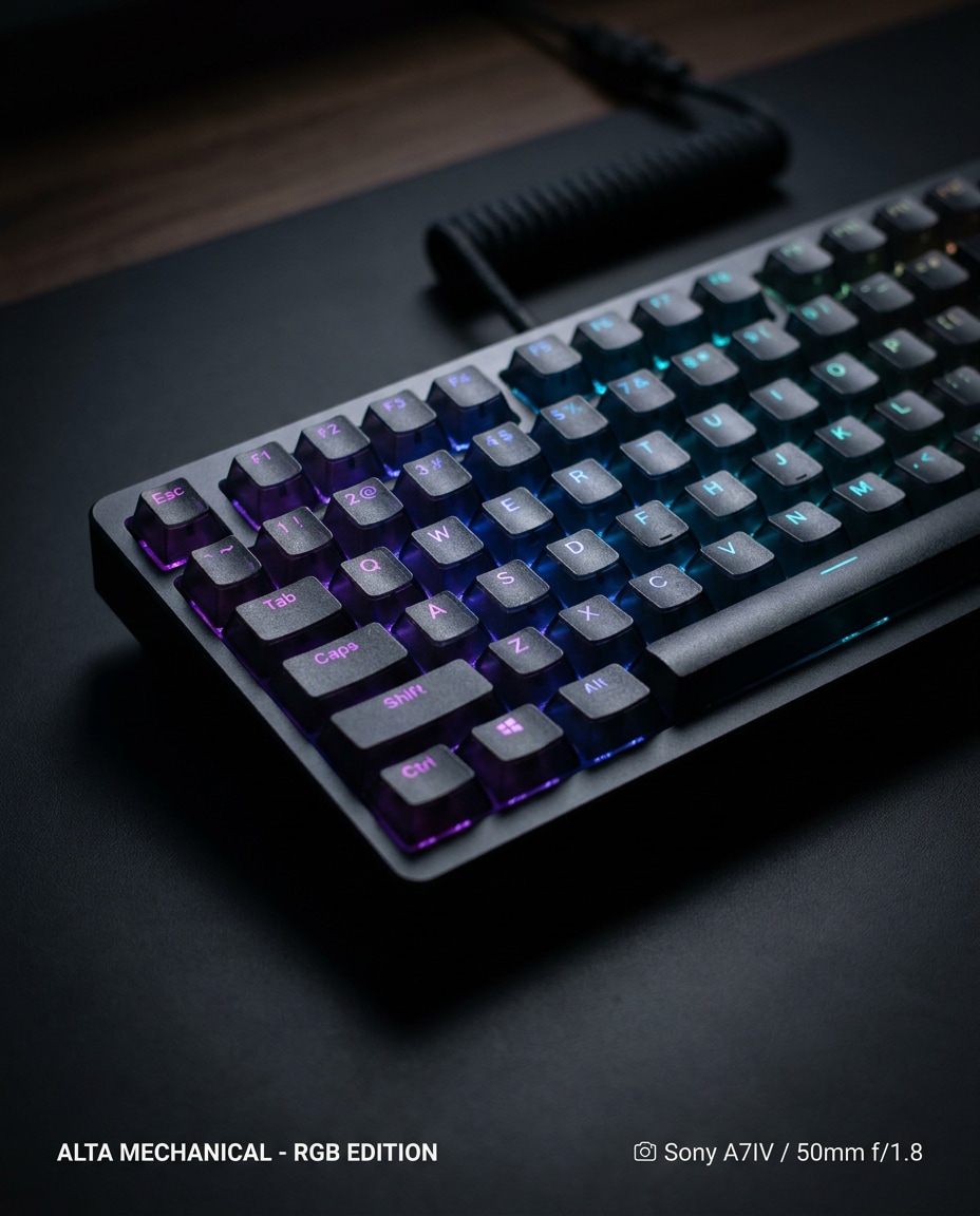 rgb glow closeup photo