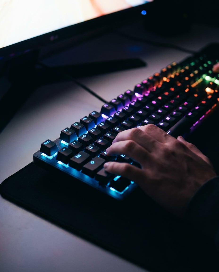 gaming session hands photo