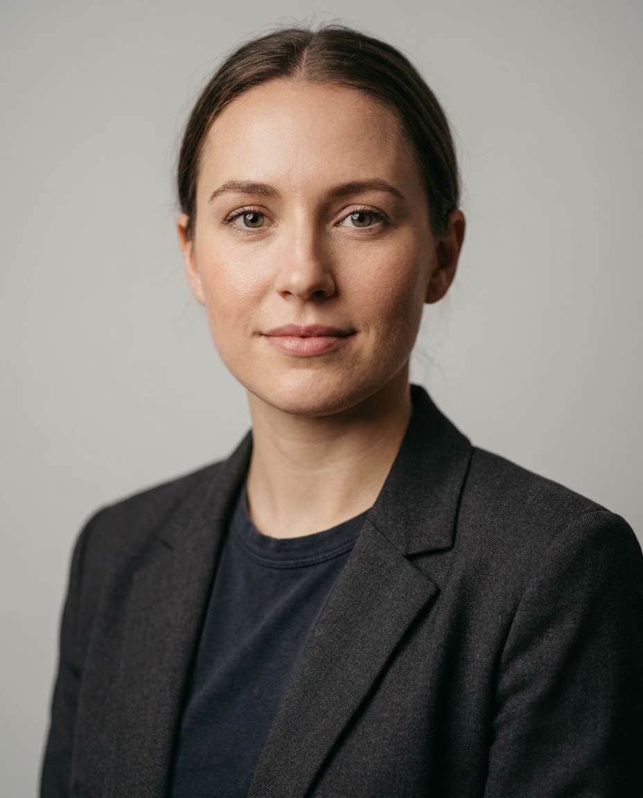clean studio headshot photo
