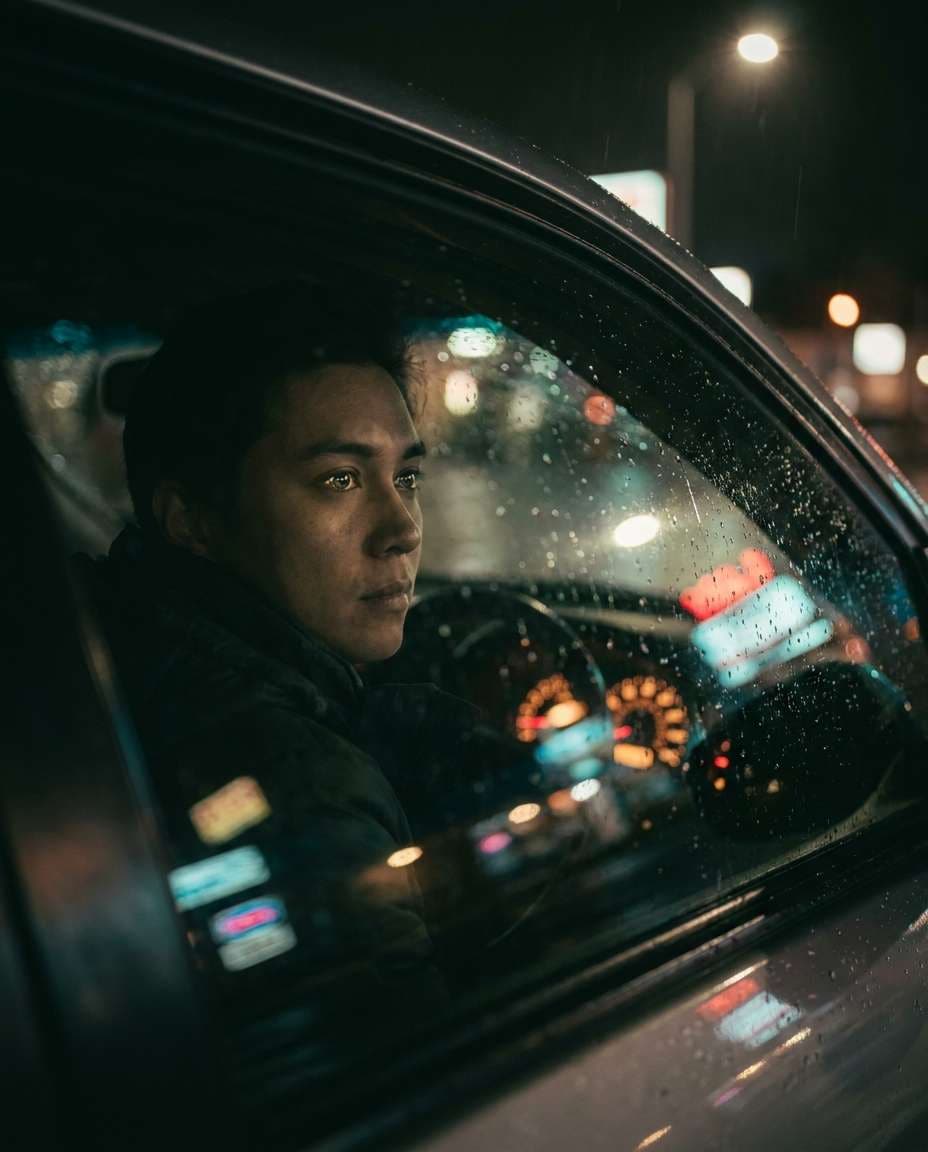 rainy car window photo
