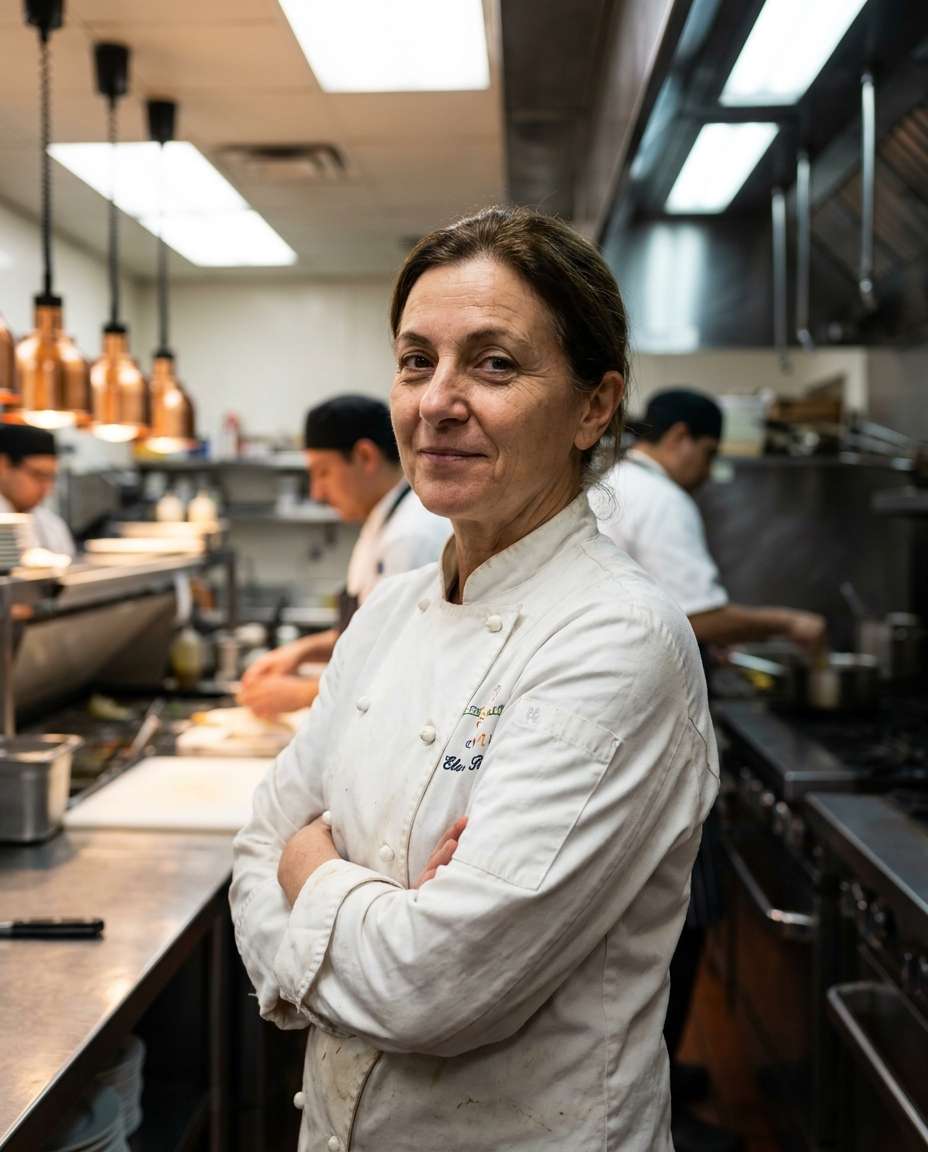 chef in kitchen photo