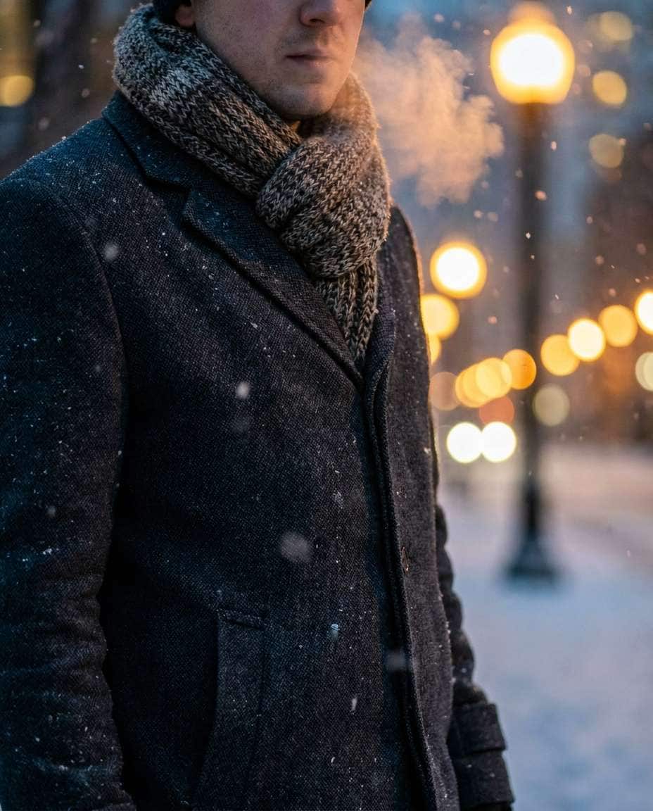 cozy winter street photo