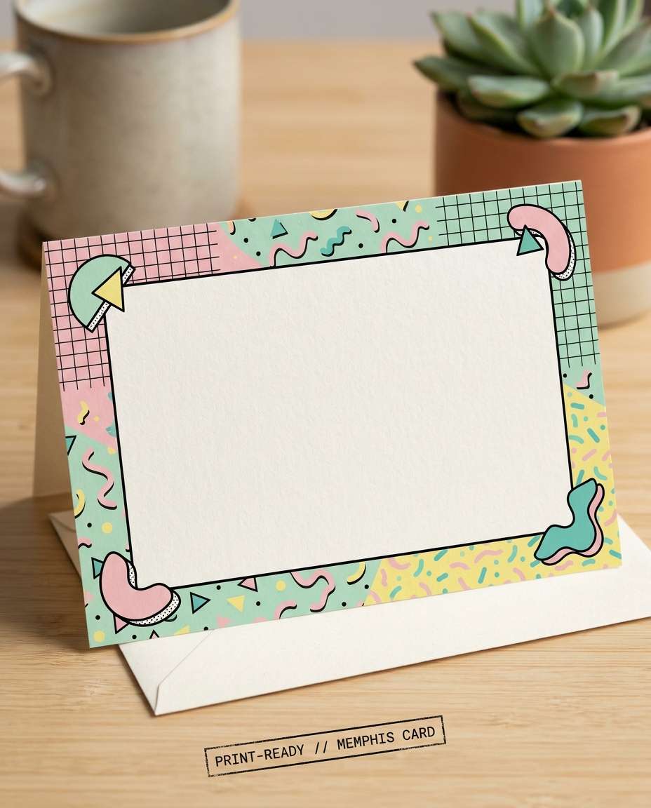 patterned border card photo