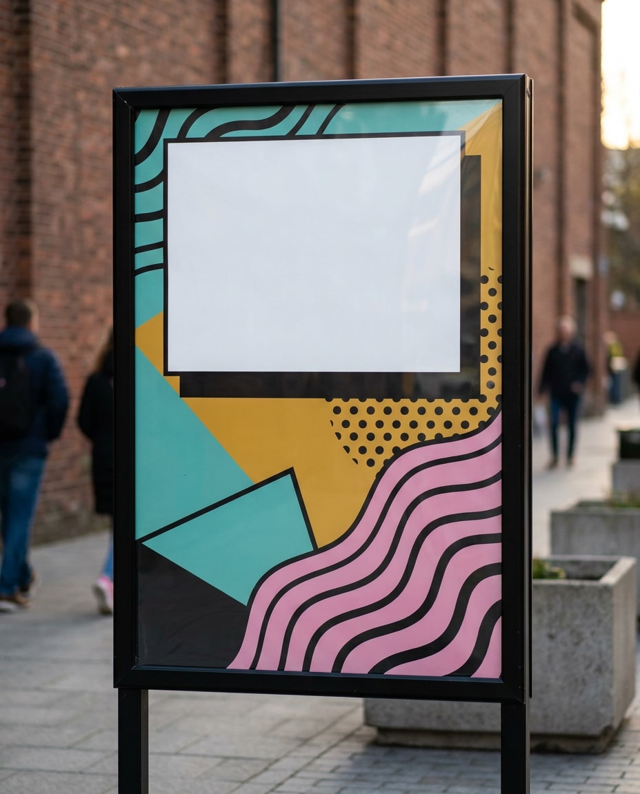 street poster mockup photo