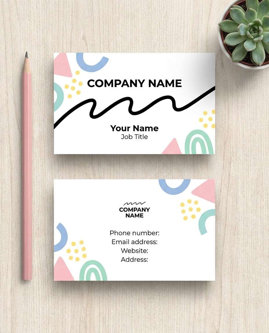 business card set photo