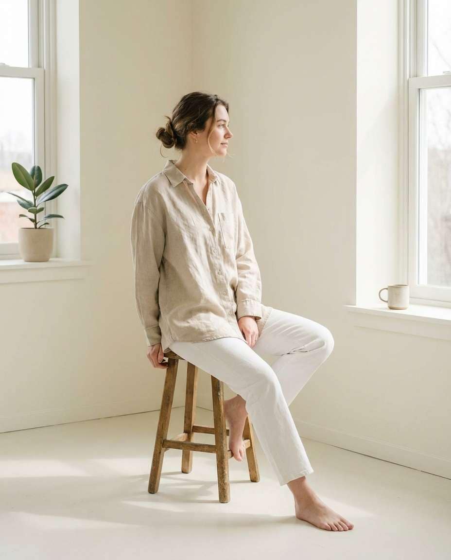 beige linen lifestyle photo