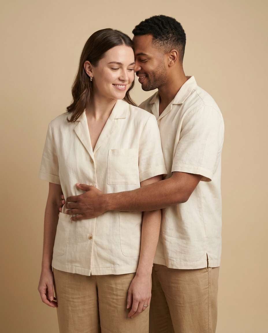neutral tones couple photo
