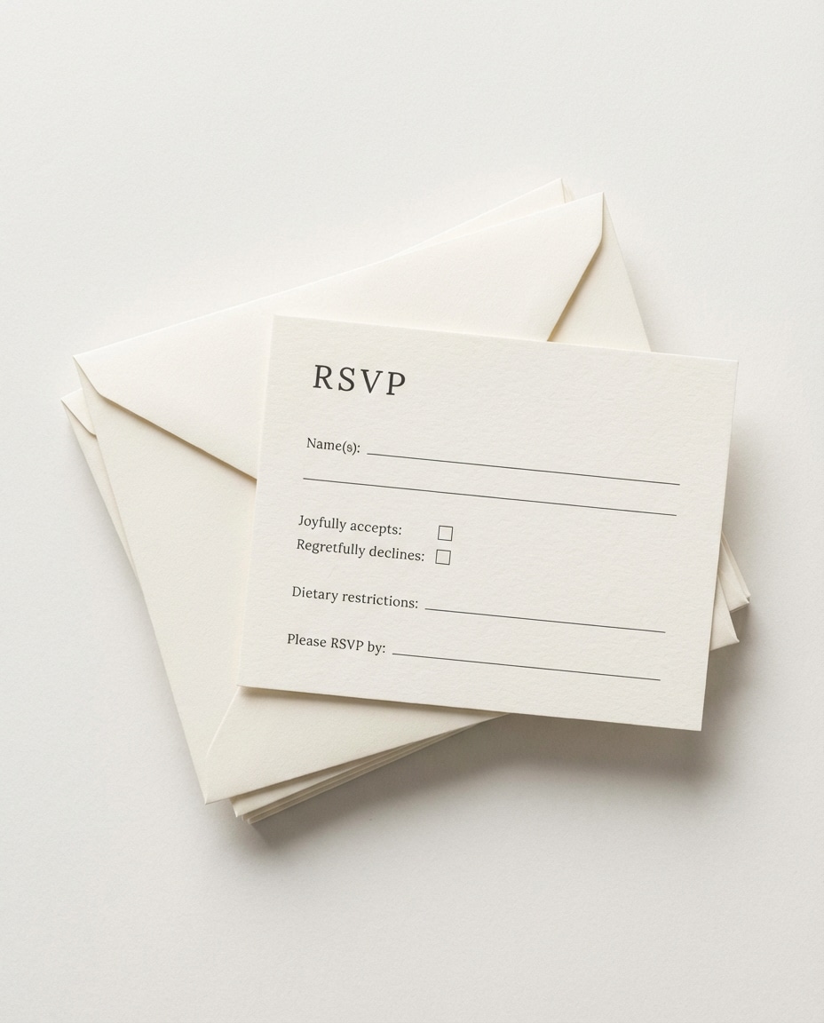 minimal rsvp photo