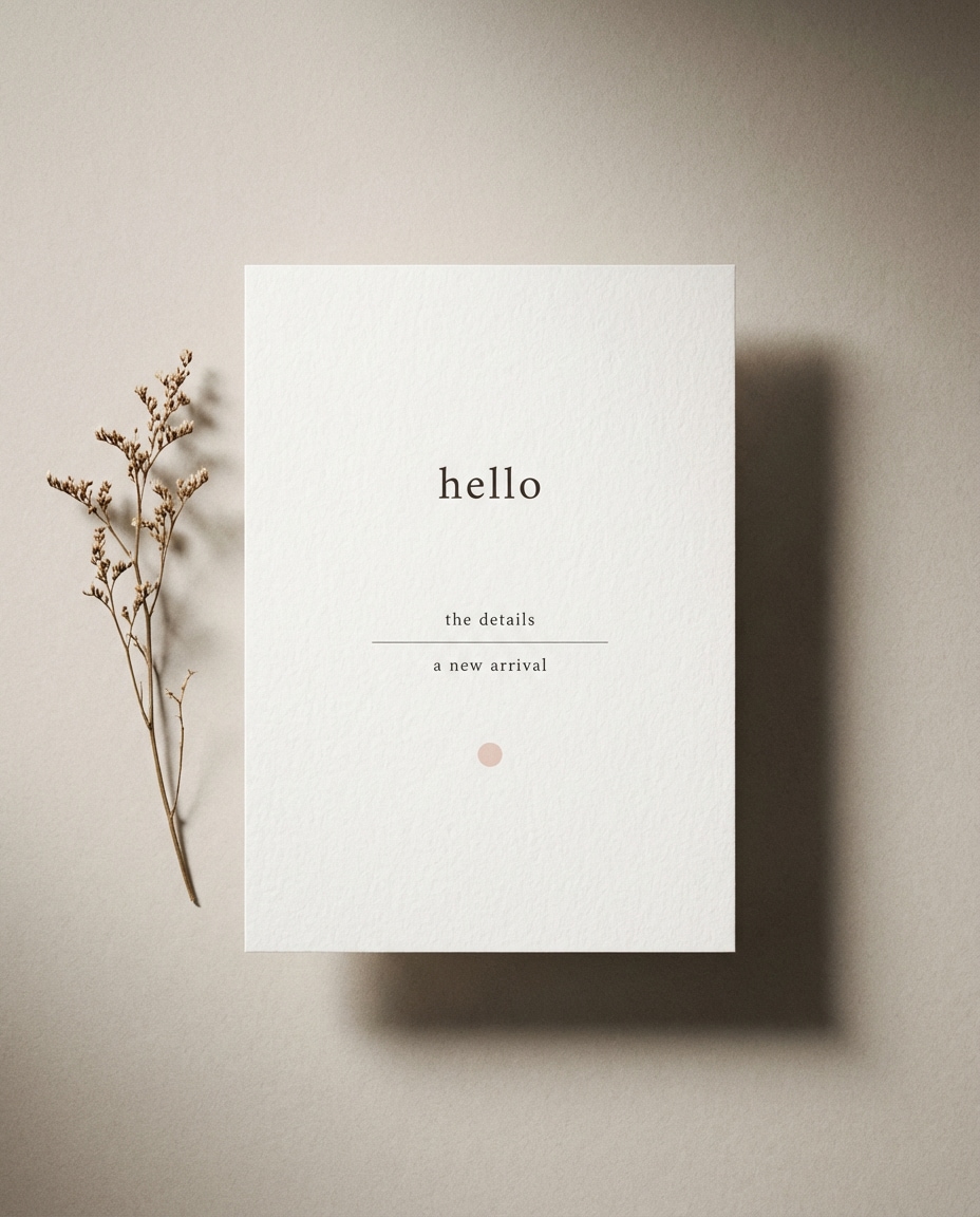 minimal new baby photo