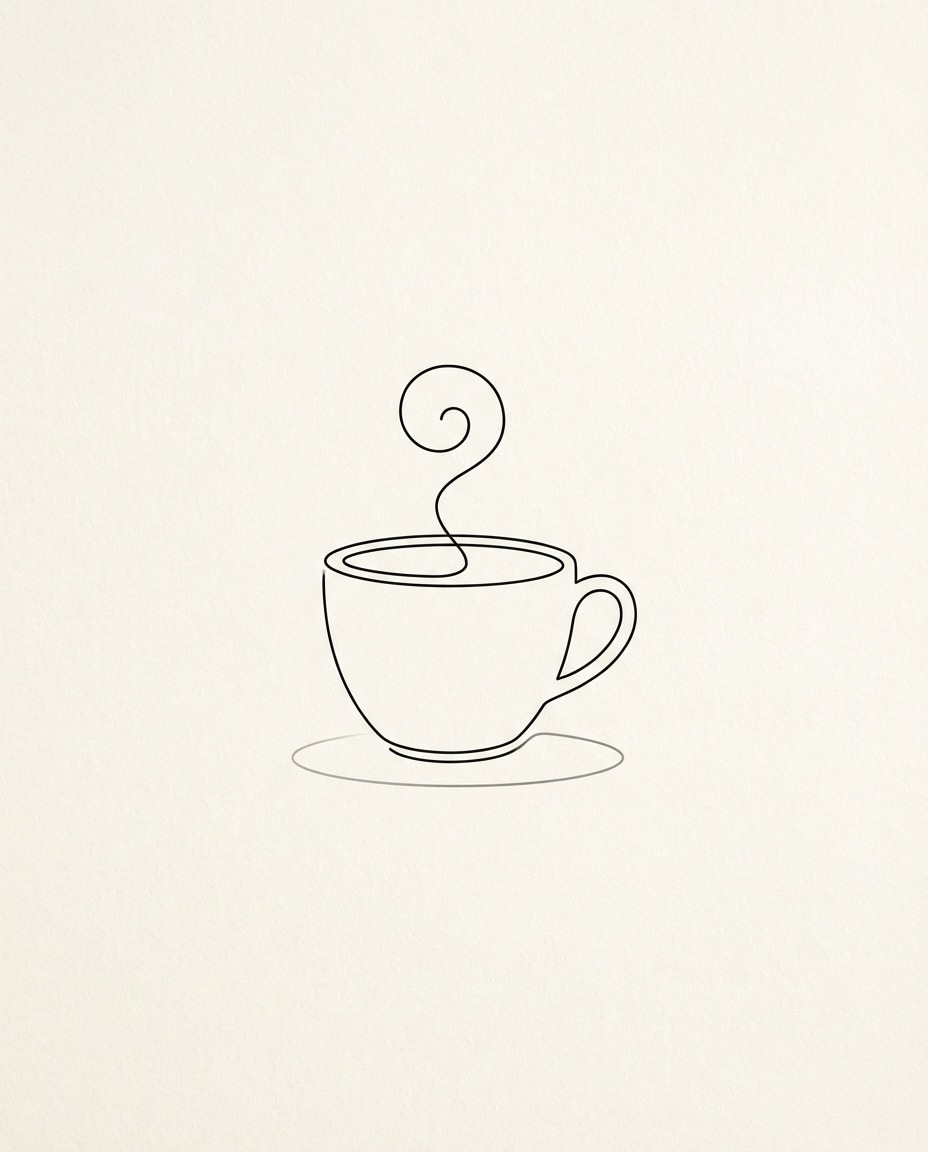 coffee cup steam lines photo