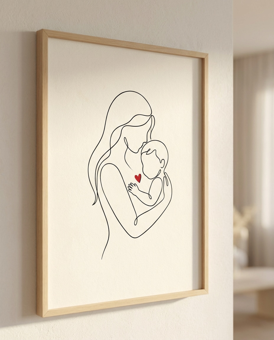 mother and child hug photo