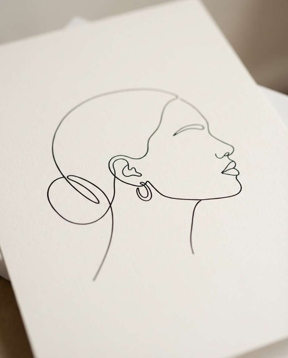 female face side profile photo