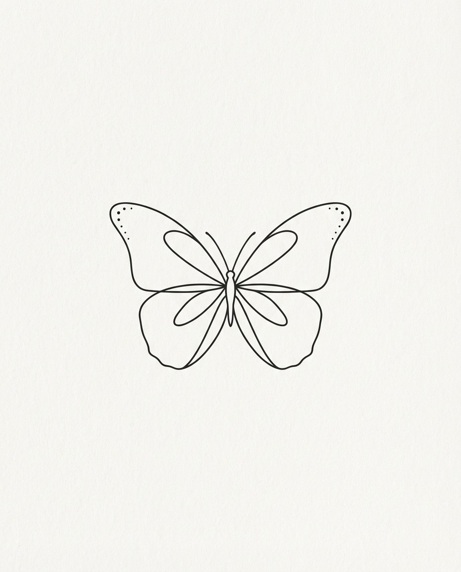 butterfly outline minimal photo