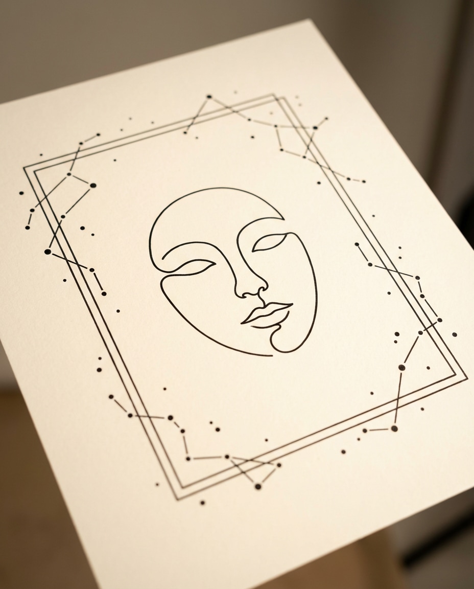 constellation portrait frame photo