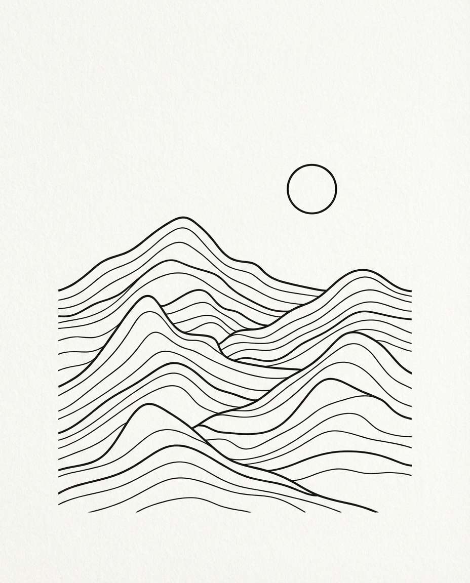 mountain ridge contour photo