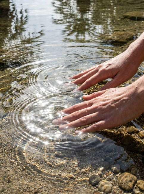 hands in cool water photo