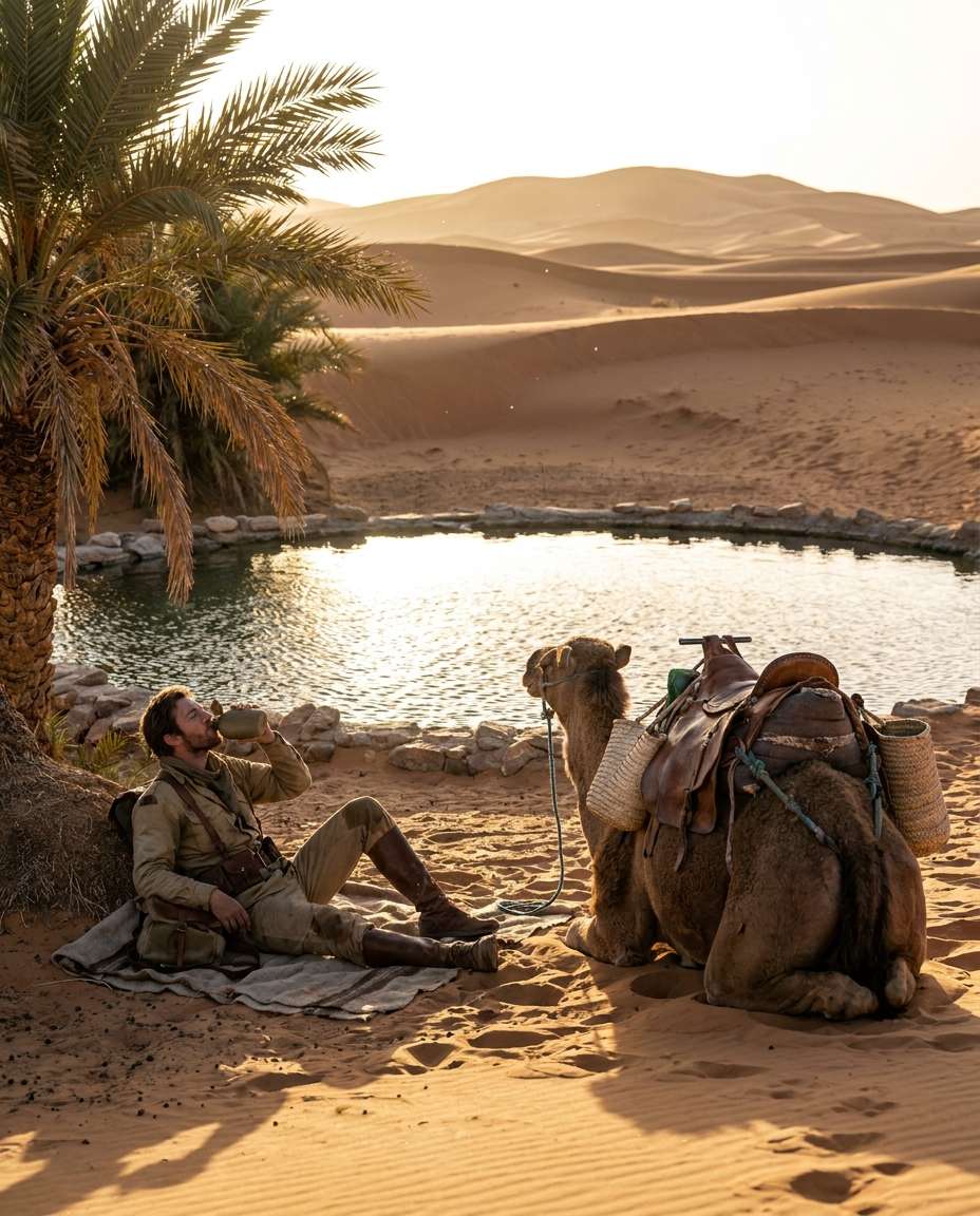 camel caravan pause photo