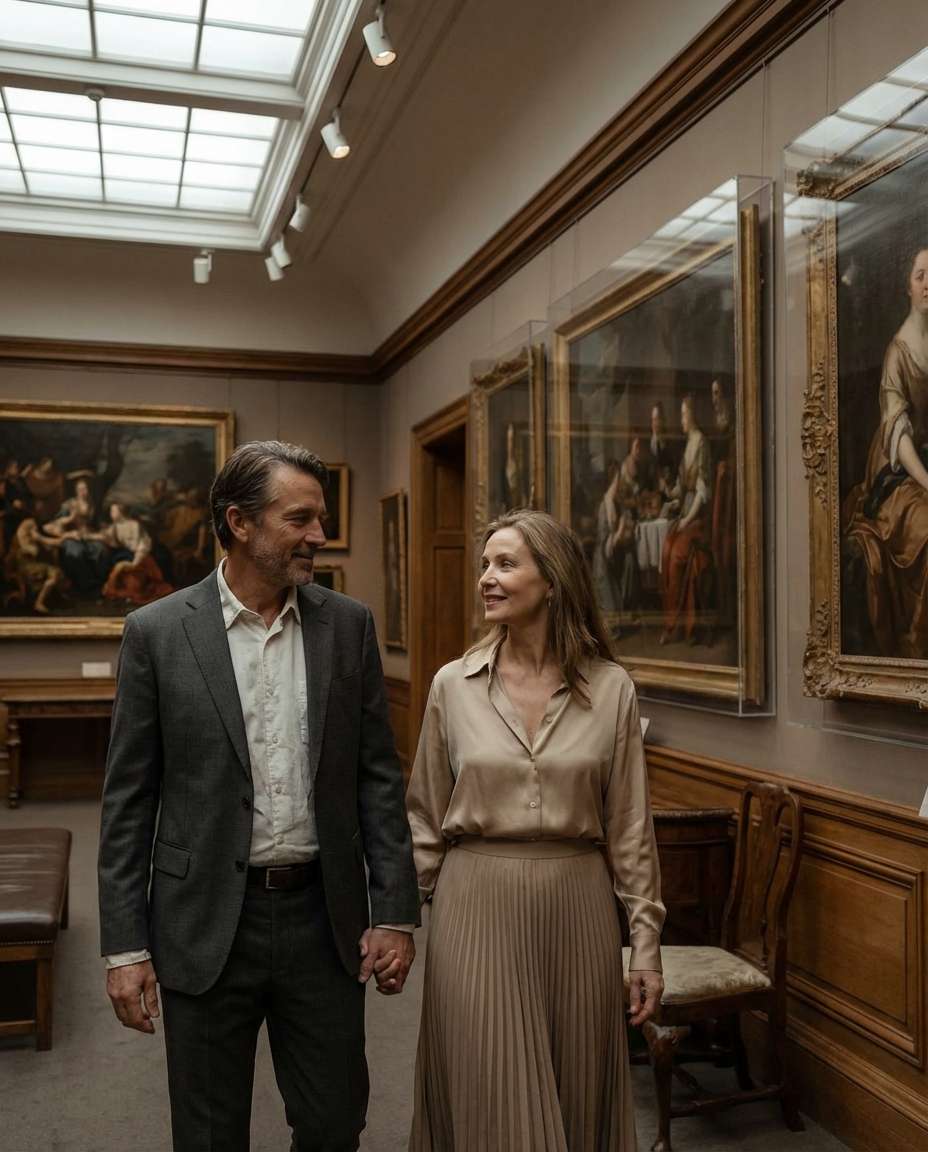 museum date look photo