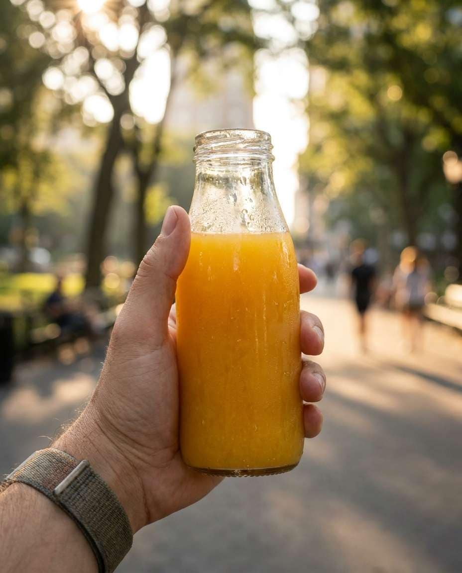 hand holding bottle photo