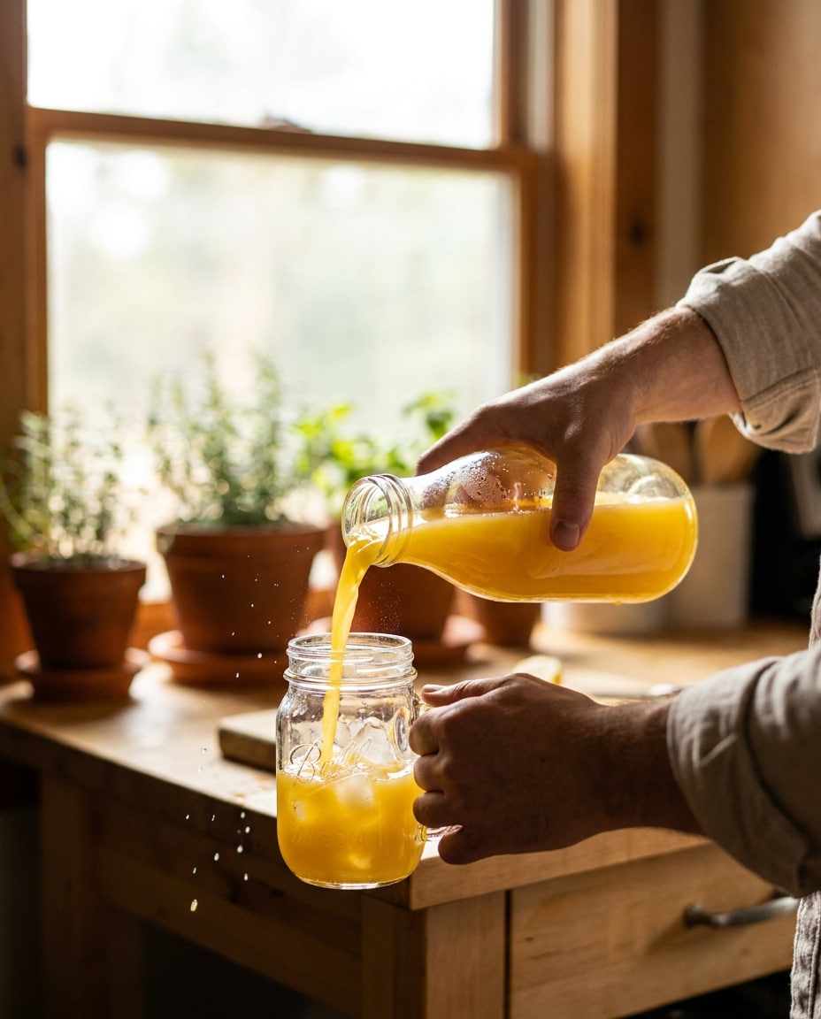 pour into mason jar photo