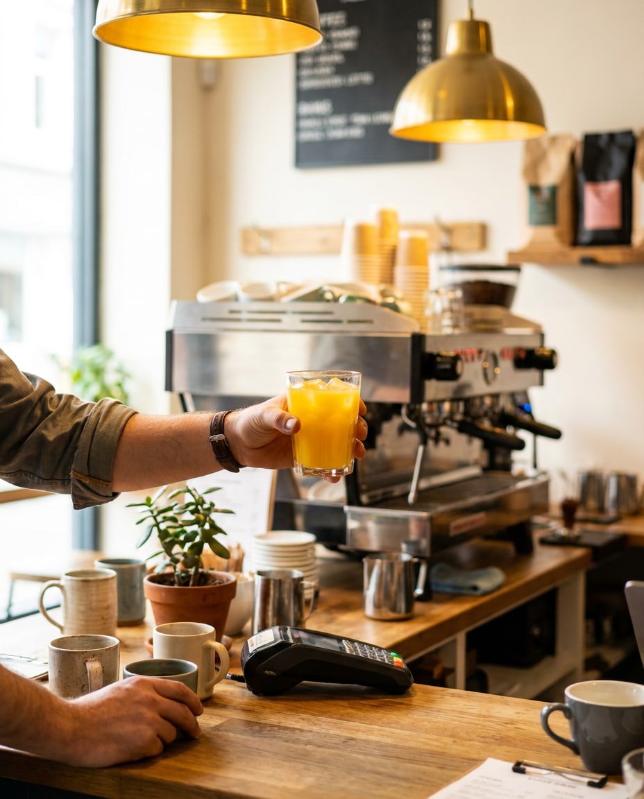 cafe counter serve photo
