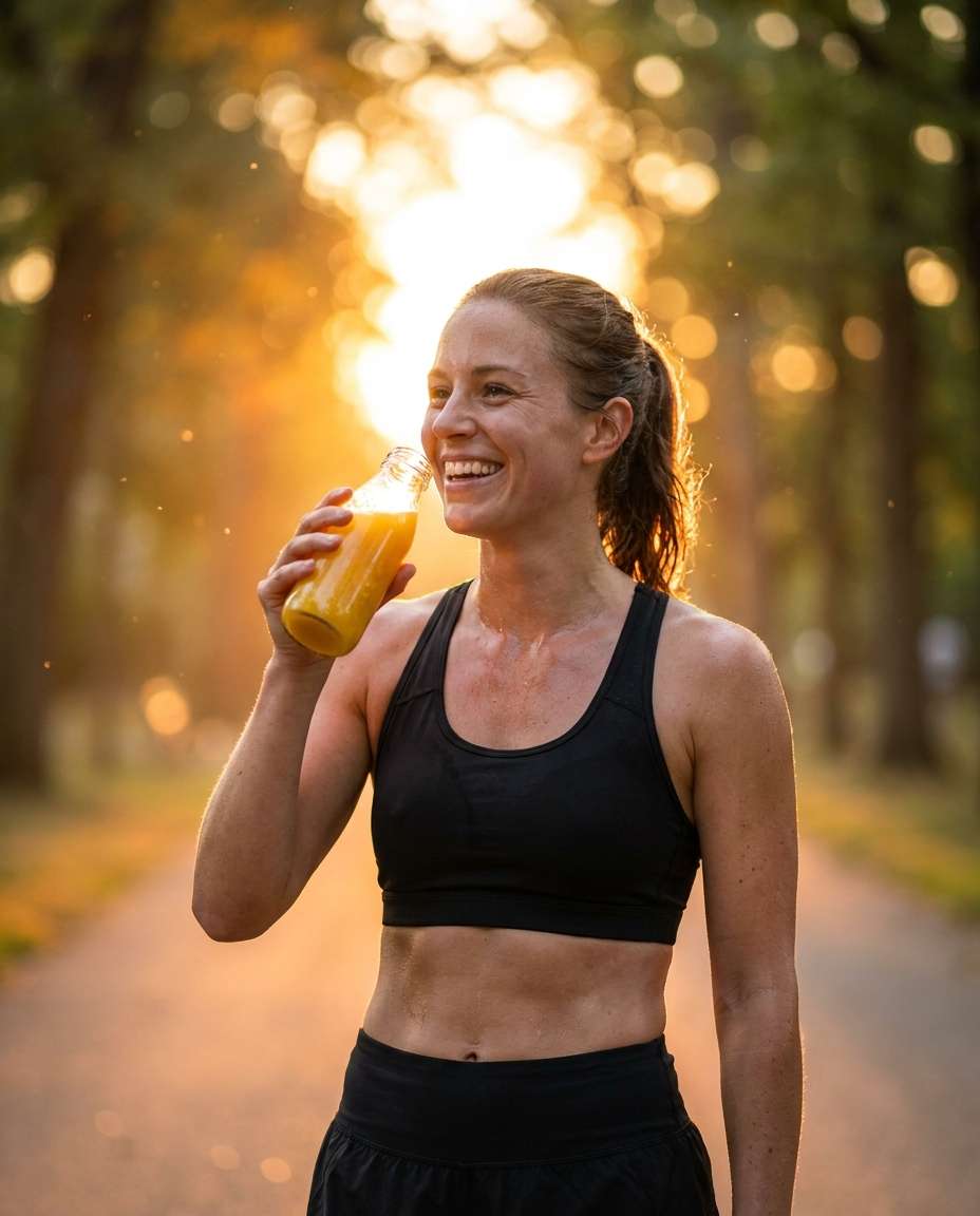 runner hydration break photo