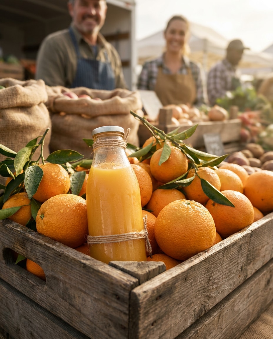 farm fresh citrus crate photo