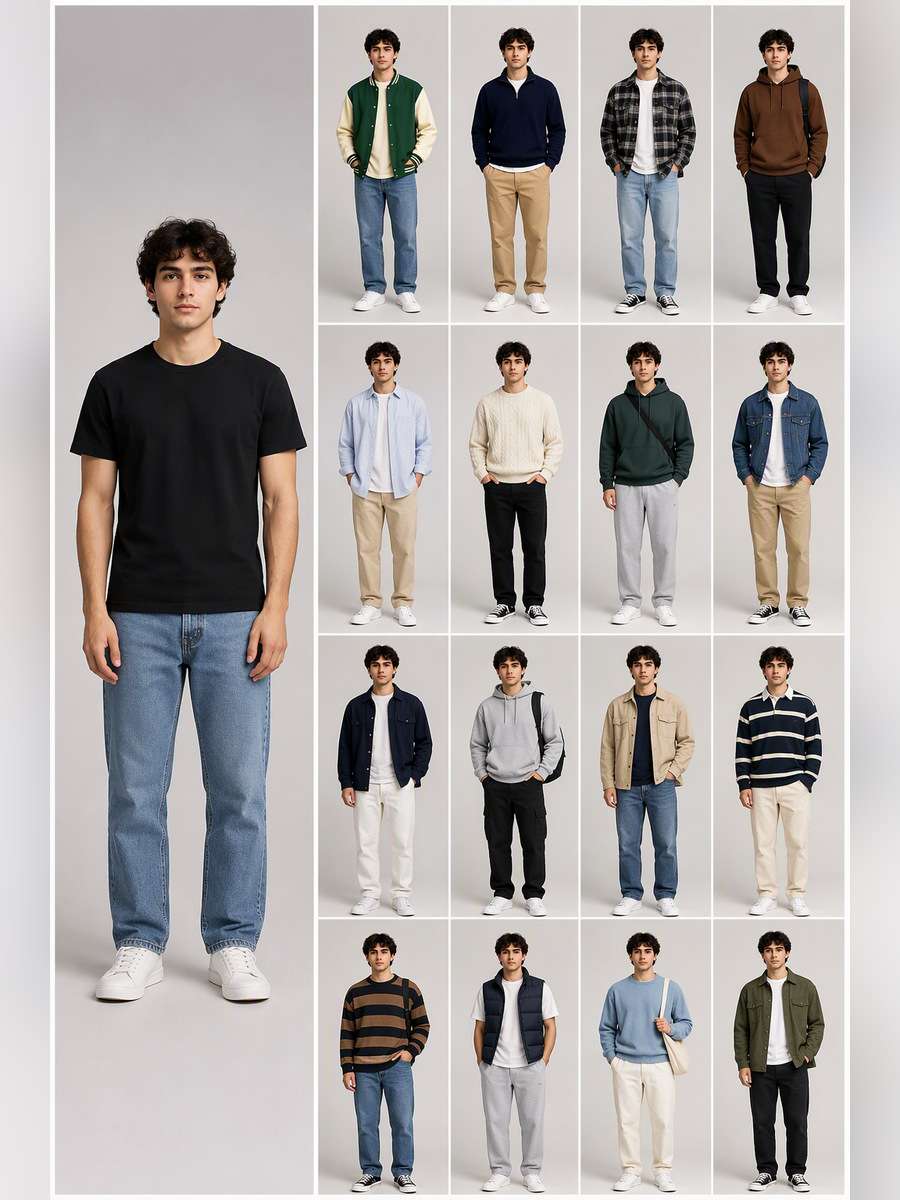 Campus Street Style Grid — illustrative image-to-image before and after