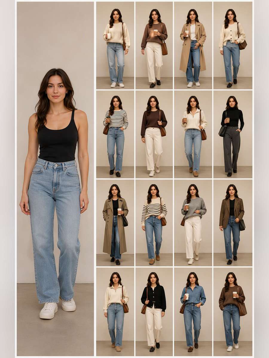 Weekend Coffee Shop Styles — illustrative image-to-image before and after