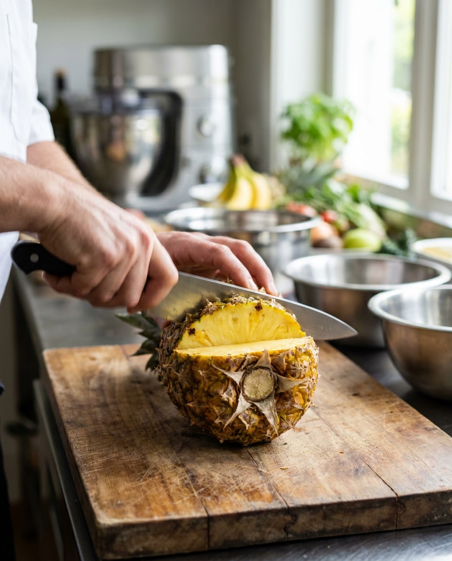 chef cutting action photo
