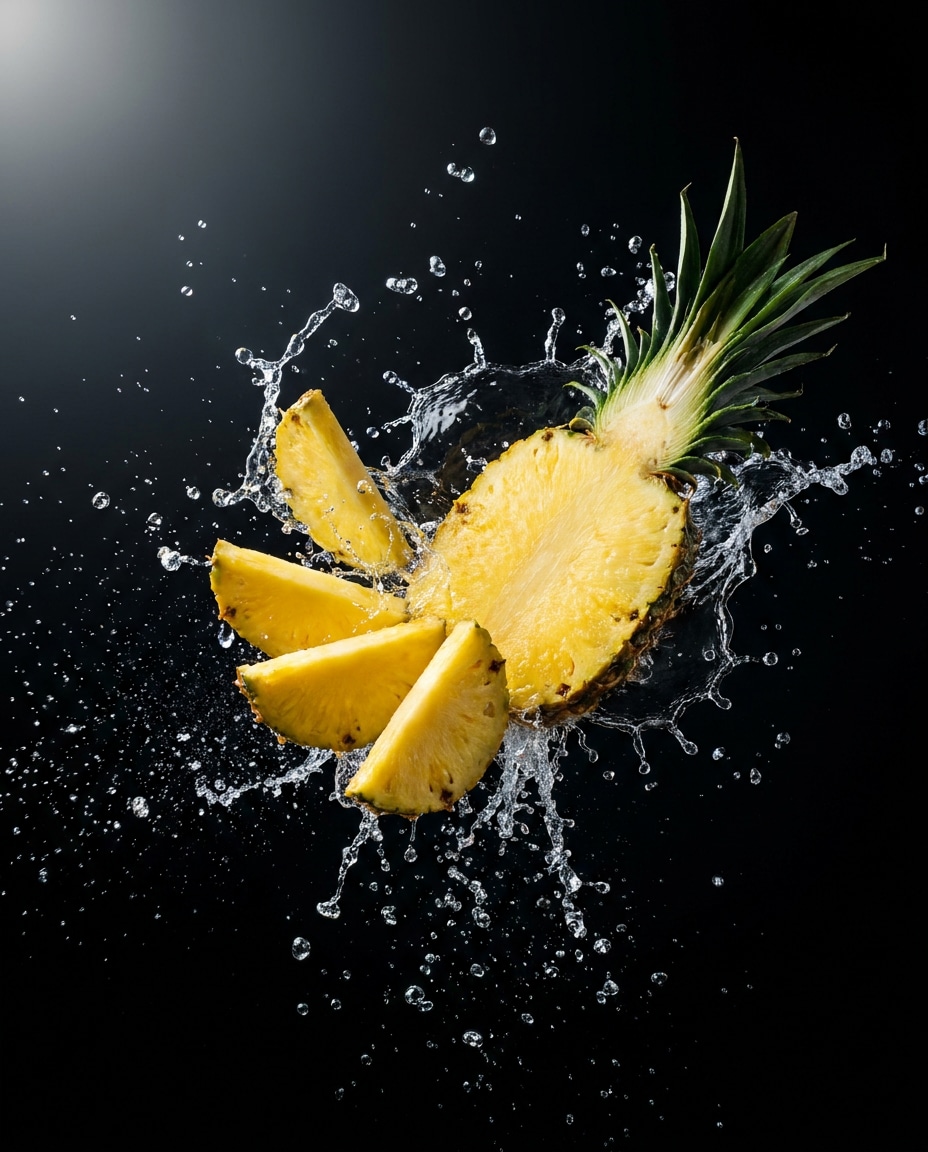 cut fruit splash photo